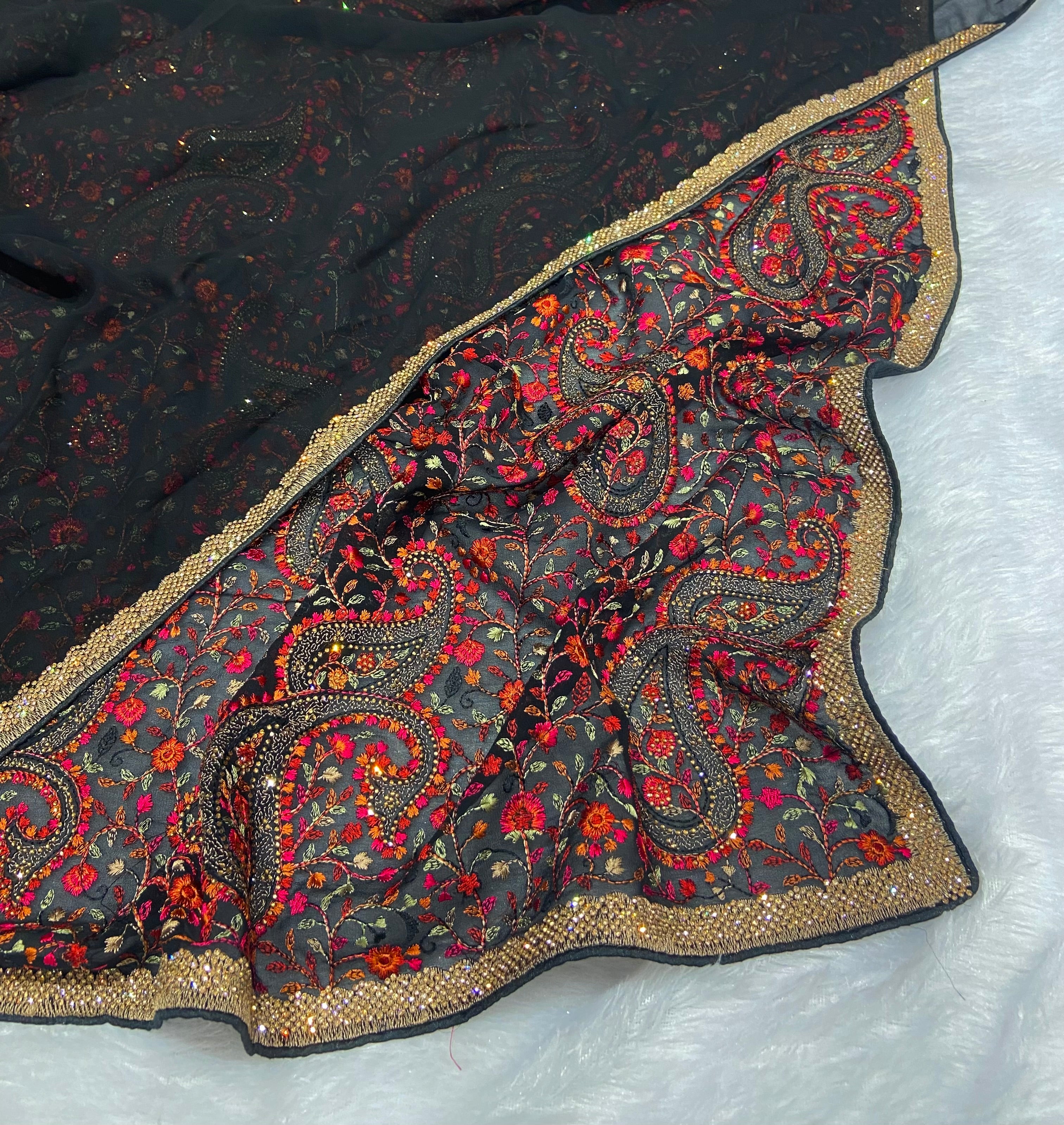 Kashmiri work Saree
