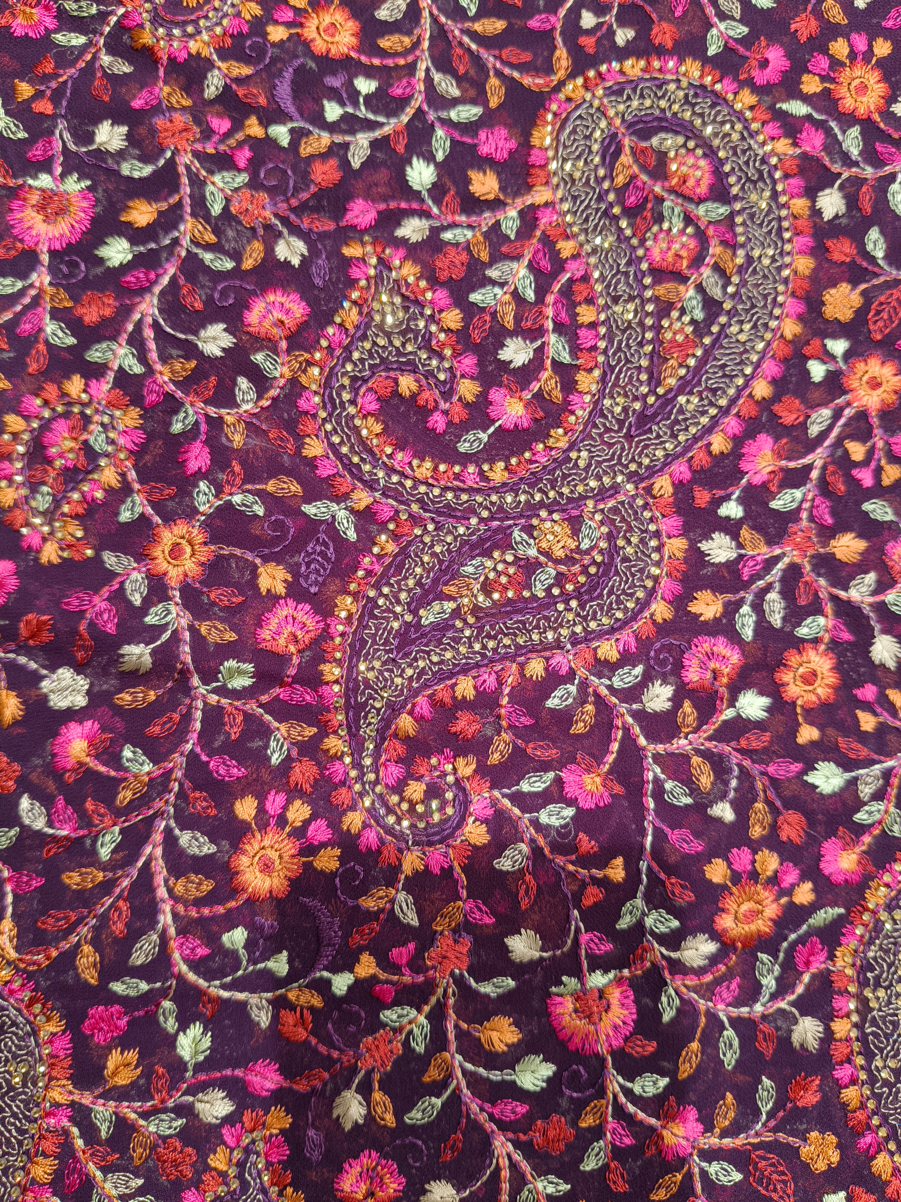 Royal Georgette Kasmiri Work Saree
