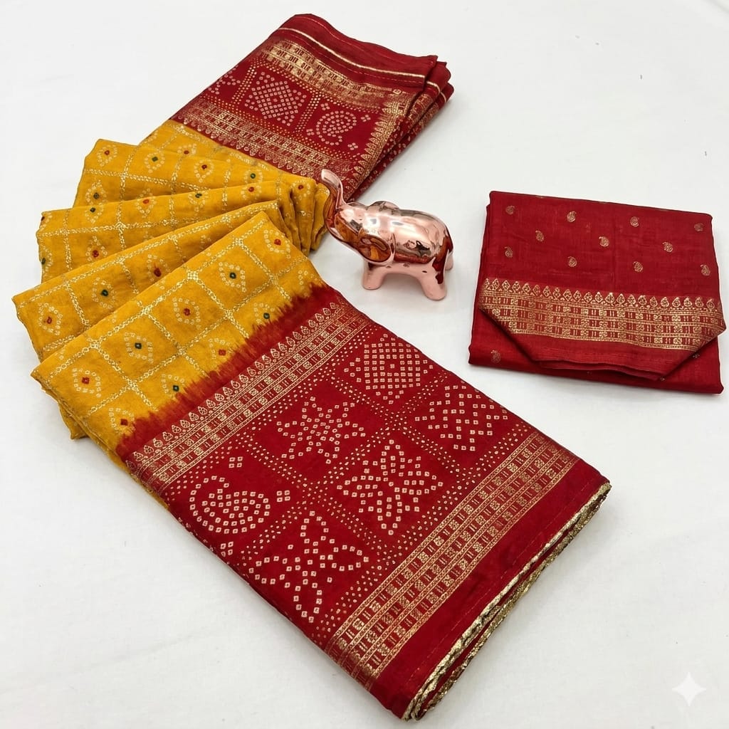 Moss Foil Saree