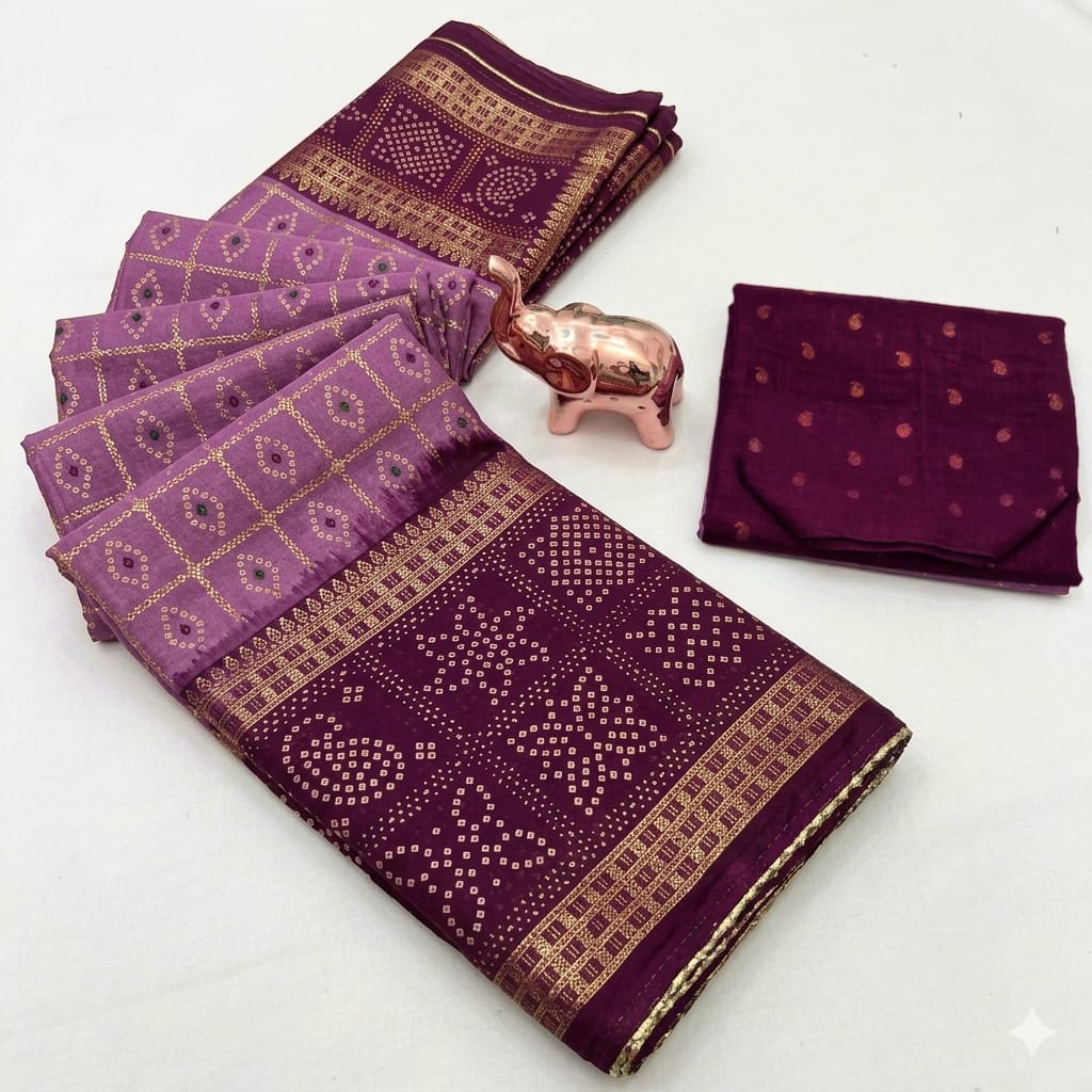 Moss Foil Saree