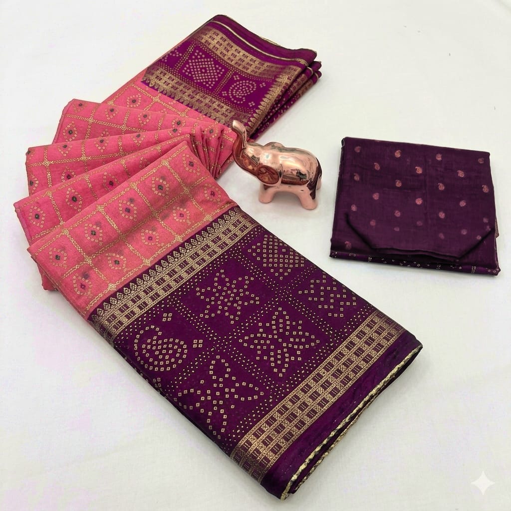 Moss Foil Saree