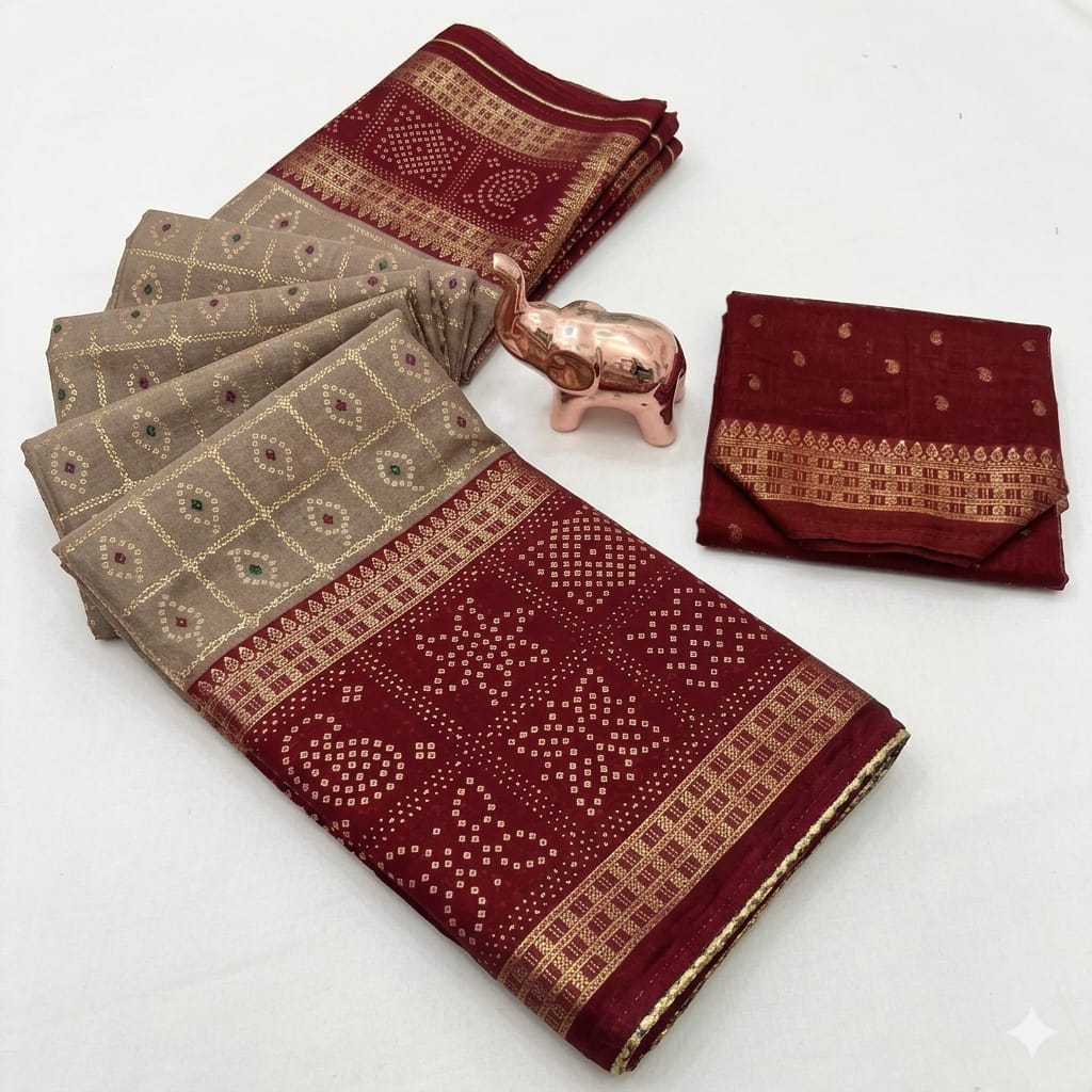 Moss Foil Saree
