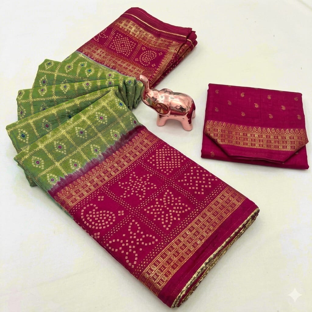 Moss Foil Saree