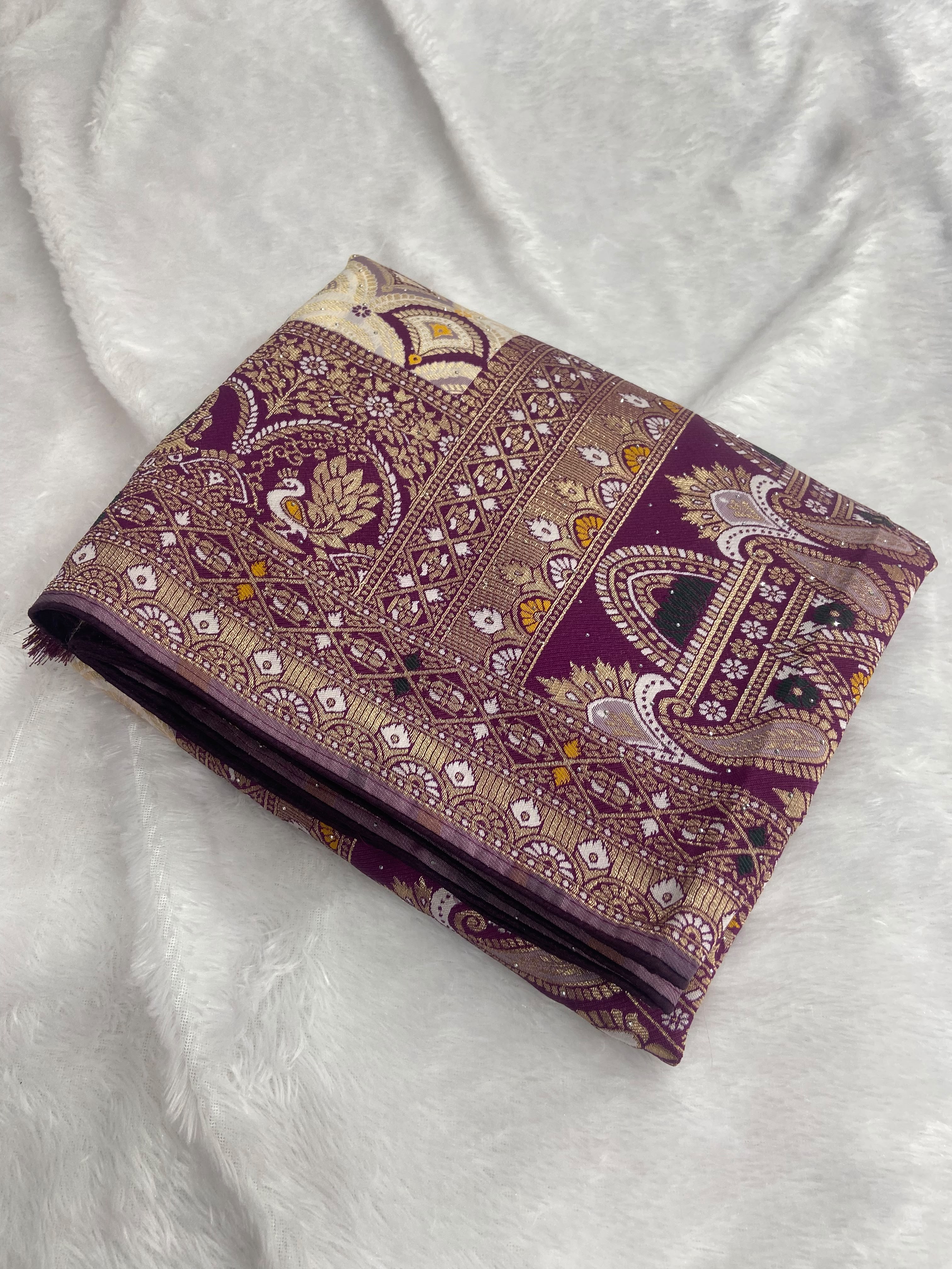 White Banarsi Patola Silk Saree