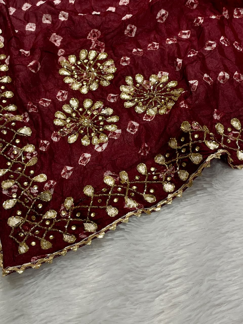 Gajji Silk Bandhani Saree