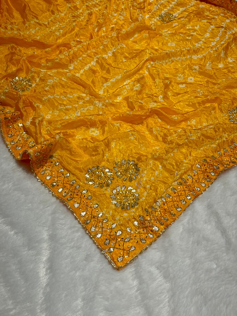 Gajji Silk Bandhani Saree