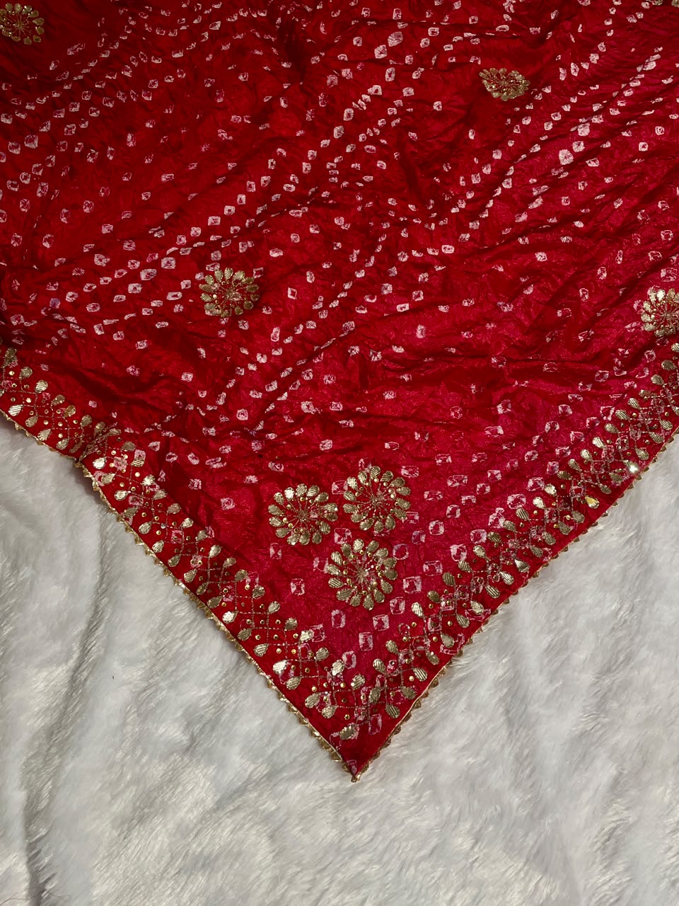 Gajji Silk Bandhani Saree