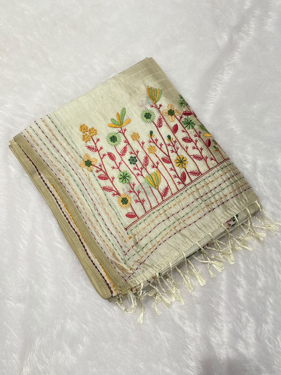 Cotton Thread Work saree