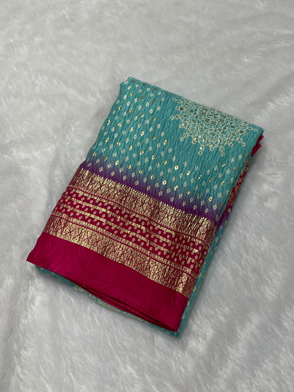 Moss Chiffon Saree