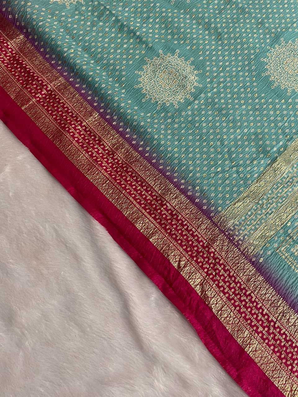 Moss Chiffon Saree