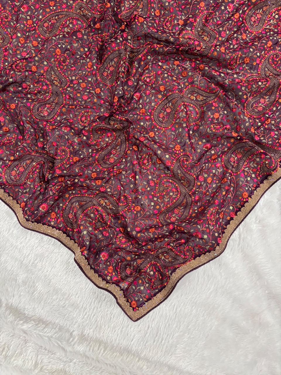 Kashmiri work Saree