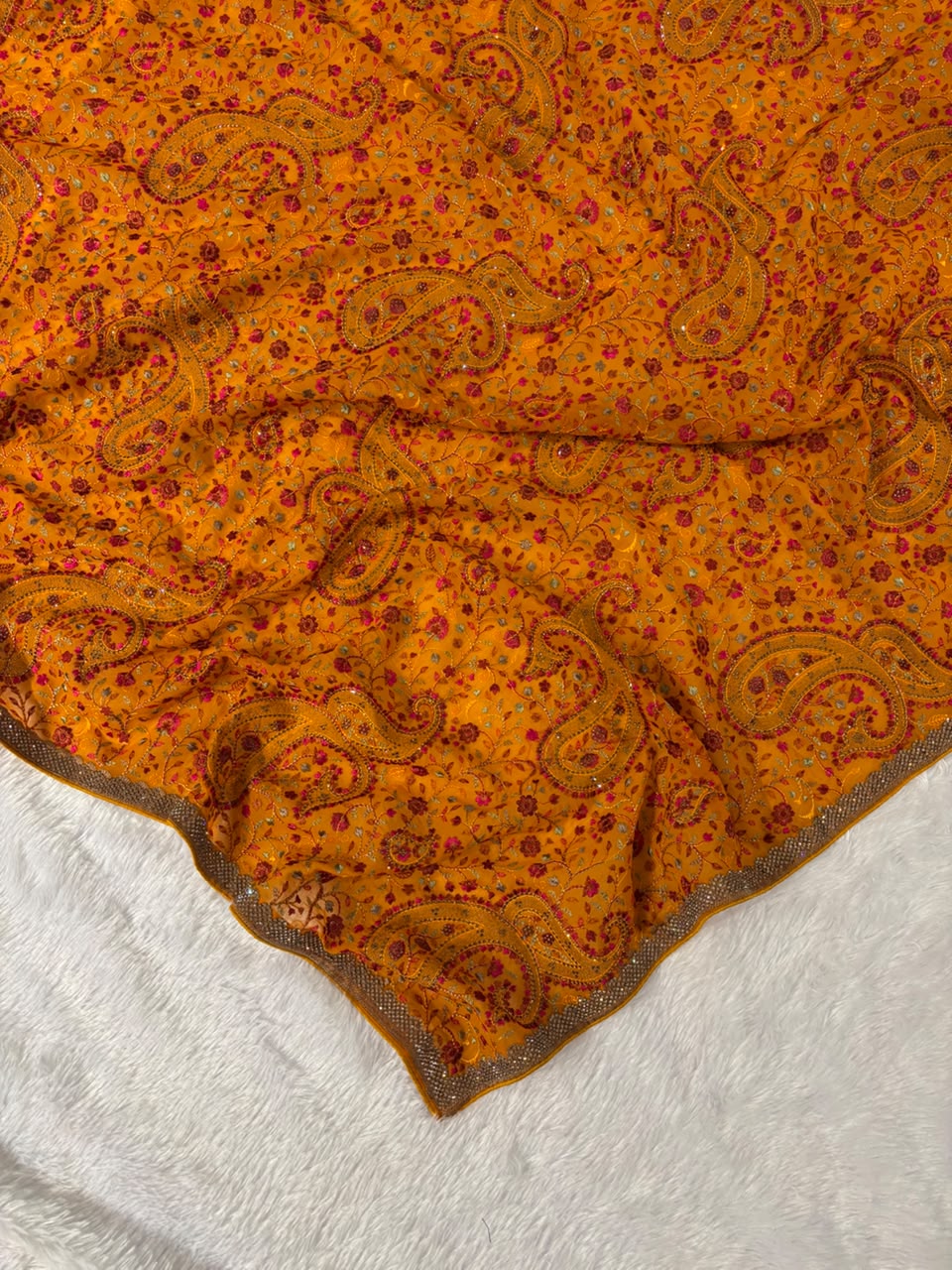Kashmiri work Saree