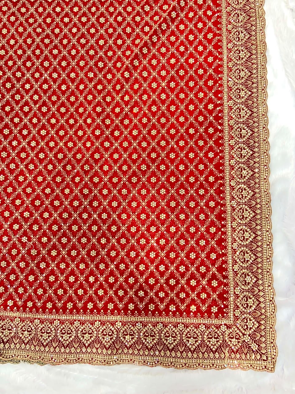 Pure Georgette Saree RED SAREE